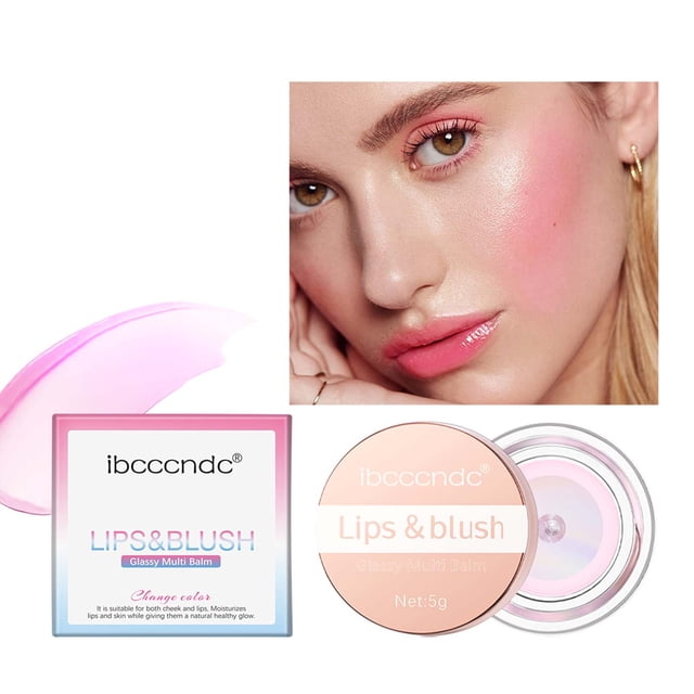 FSTDelivery Warm Powder Blusher Transparent Color Changing Gel High Gloss Powder Blusher Cream Natural Nude Makeup Rouge Powder Blusher, Makeup Set Christmas Gift for Women Girlfriend Makeup Set