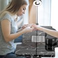 thumbnail image 4 of Gymax Folding Manicure Nail Table w/ Electric Dust Collector LED Lamp Carry Bag Black, 4 of 10