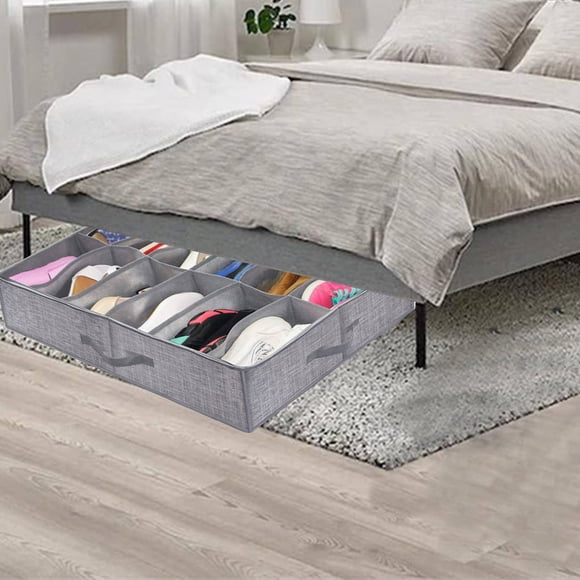 Under Bed Shoe Storage Bag Storage Box Under Bed Drawer Storage Box Non-woven Material Space Saving Foldable Design