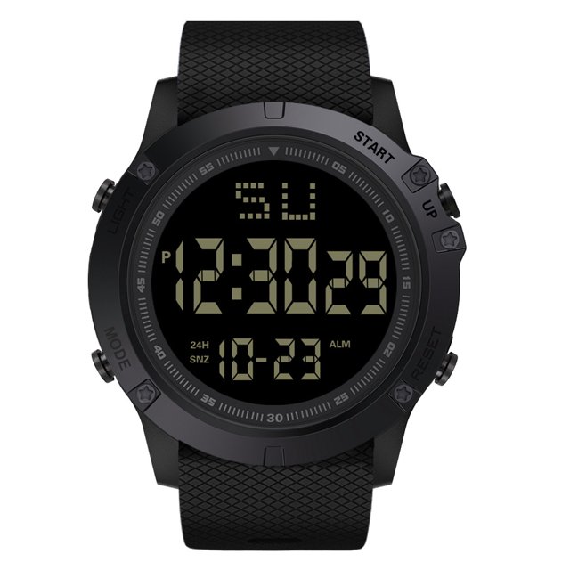 Montre Homme Mode LED Numérique Date Militaire Sport Caoutchouc Quartz Alarme Étanche