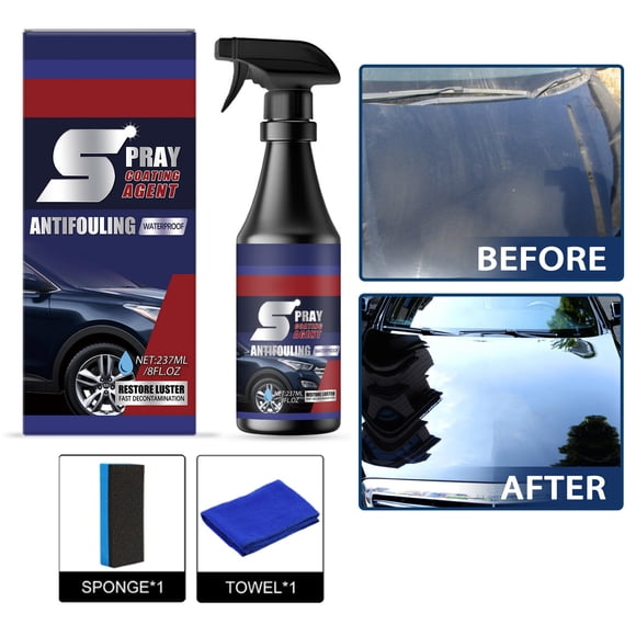 CxhicLuv Fast-Acting Ceramic Coating Spray, Nanotechnology Auto Spray Wax, Protective Car Coating, Scratch Resistant, Hydrophobic, High-Temperature Resistance, 237ml Car Care Solution
