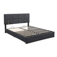 thumbnail image 3 of Velmero Queen Size Upholstered Storage Bed with Hydraulic Lift & Easy Assembly - No Box Spring Required,Black, 3 of 14