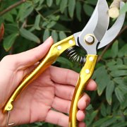COFEST Garden Pruning Shears Stainless Steel Blades Handheld Pruners Premium Bypass Pruning Shears for Your Garden Gold