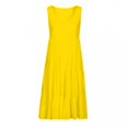 thumbnail image 3 of TIMIFIS Robe Midi d'Été Décontractée Unie Sans Manches pour Femme Grande Taille, Blouse Fluide de Plage et de Fête, 3 of 6