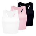 thumbnail image 1 of GDREDA Gym Racerback Tank Tops Women's 3 Piece Tank Tops Ribbed Seamless Workout Exercise Shirts Yoga Crop Tops Women's Tanks & Camis Red,S, 1 of 3