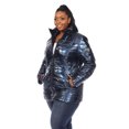 thumbnail image 2 of White Mark Women's Metallic Puffer Coat, 2 of 6