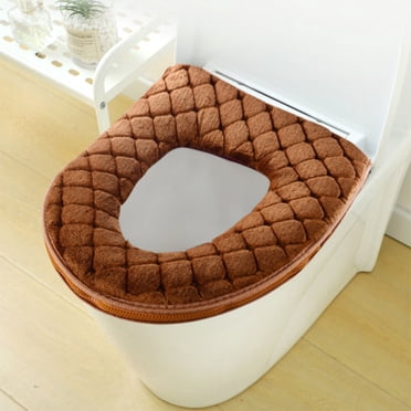 Housse de Siège de Toilette, Housses de Siège de Toilette Mignonnes Lavables, Housses de Siège de Toilette Douces Plus Épaisses et Plus Chaudes pour Salle de Bain, Housses de Siège de Toilette Fixes et Extensibles, Coussinets Faciles à Installer et à Nettoyer, Coussinets de Siège de Toilette Plus Épais et Chauds