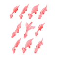 thumbnail image 1 of 10 Pieces Dinosaur Finger s Party Bag Fillers Flying Games for Carnival Pink, 1 of 9