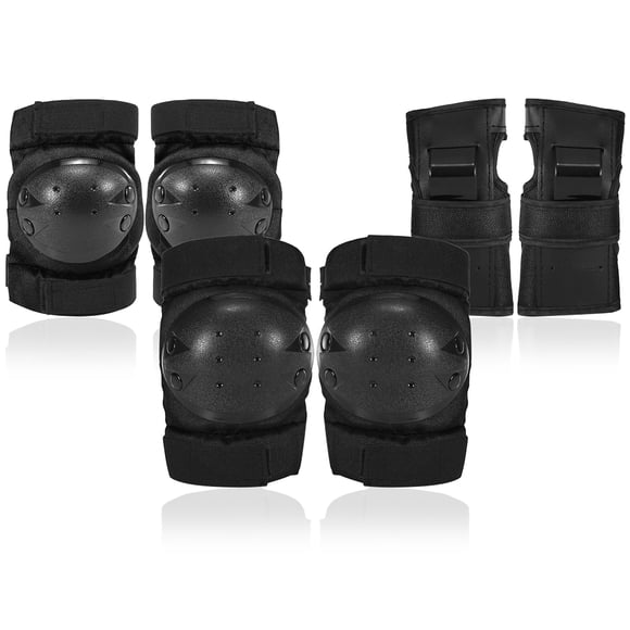 Amdohai Ensemble d'Équipement de Protection 6 en 1 Genouillères Coudières avec Protège-Poignets Protections de Sécurité Multisports pour Enfants/adultes Trottinette Patinage Cyclisme