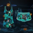 thumbnail image 2 of Ensemble de Chemises Sans Manches Imprimées pour Femmes, Ensemble de Shorts à Cordon, 2 of 9