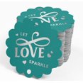thumbnail image 4 of Inkdotpot Silver Foil Paper Hang Tags Let Love Sparkle Wedding Favor Tags 50 Pieces, 4 of 6