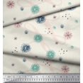 thumbnail image 3 of Soimoi Blue polyester Crepe Fabric Brush Stroke Abstract Printed Fabric 1 Yard 42 Inch Wide, 3 of 3