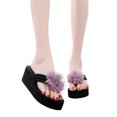 thumbnail image 3 of LSLJS Pantoufles pour Femmes, Femmes Dames Été Fleur Maison Compensées Chaussures de Plage Sandales Flip Flops Pantoufles, 3 of 9