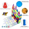 thumbnail image 4 of 32 pcs Magnetic Tiles Building Blocks 3D Clear Magnetic Blocks Construction Playboards,, 4 of 4