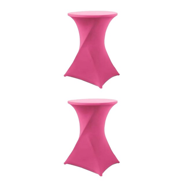 Wweixi Versatile Elastic Cocktail Table Set Fitting For Any Occasion Environmentally Friendly Polyester Rose Red 2Set