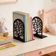 thumbnail image 1 of EGNMCR Organization and Storage, Storage Bins, Storage Containers Book Ends Metal Bookends For Shelves Decorative Tree Stopper For Heavy Books Black Ends To Hold Books For Home Office Metal bookend, 1 of 6