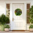 thumbnail image 2 of Costway 2 Pack Round Framed Artificial Foliage Wall Art with 9 Types of Mixed Faux Plants, 2 of 10