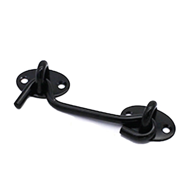 Unatoiry Window Eye Multi-size Accessories Cabinet Hook Multi-functional Catch Holder with Screws Kitchen Storage-Room Black 4inch 1Set