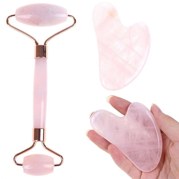 Facial Massage Crystal Roller Jade Roller Stone Natural Rose Beauty Skin Tool
