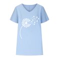 thumbnail image 3 of Birdeem Femme Été Aguichant Mode Imprimé Régulier Col en V Femme Manches Courtes Haut Blouse, 3 of 6