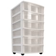 thumbnail image 1 of Gracious Living 6 Drawer Cart White with Clear Drawers, 1 of 6