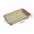 thumbnail image 3 of Dvkptbk plastic frame Imitation Rattan Woven Storage Tray Rectangular Wicker Basket for Kitchen Countertop Bathroom Organizer, 3 of 6