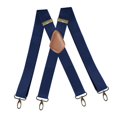 thumbnail image 2 of Milaget Bretelles pour Hommes Vintage Réglables 4 Clips en Forme de x Bretelles Élastiques Femmes Bleu Marine, 2 of 9