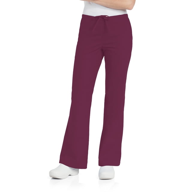 Landau Essentials Pantalon d'Uniforme à Jambe Évasée pour Femmes : Coupe Classique et Décontractée, Cordon de Serrage/ Taille Élastique 8335