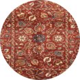 thumbnail image 1 of Ahgly Company Indoor Round Abstract Red Oriental Area Rugs, 3' Round, 1 of 6