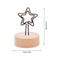thumbnail image 1 of pdqouc Wooden Card Holders Wire Shape Table Photo Holder for Wedding Party Gatherings office Desk Versatile Desk Accessory for a touch of Class and Organization, 1 of 5