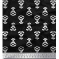 thumbnail image 1 of Soimoi Polyester Crepe Fabric Leaves & Floral Block Decor Fabric Printed Yard 42 Inch Wide, 1 of 3