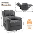 thumbnail image 2 of Korser Fauteuil Inclinable Pivotant à Bascule Petit pour Petits Espaces pour Salon, Gris, 2 of 6