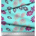thumbnail image 3 of Soimoi Moss Georgette Fabric Artistic Flower Printed Craft Fabric by the Yard 42 Inch Wide, 3 of 3