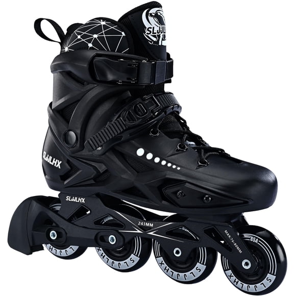 Patins en Ligne Professionnels pour Hommes Femmes, Patins à Roulettes D\'entraînement Physique Lames Adulte Homme Femme, Patins de Course de Vitesse Confortables et Respirants avec Li Lavable