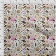 thumbnail image 4 of oneOone Velvet Light Brown Fabric Floral Watercolor Craft Projects Decor Fabric Printed By The Yard 58 Inch Wide, 4 of 4