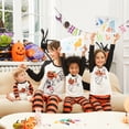 thumbnail image 4 of PatPat Pyjamas pour Femmes Pyjamas d'Halloween Assortis pour la Famille Manches Raglan Citrouille Fantôme et Imprimé de Lettres Pyjamas Rayés pour Femmes Ensemble Femmes P, 4 of 10