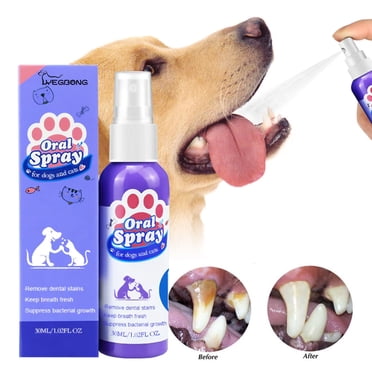 LSLJS Pet Teeth Breath Cleaning Freshener Dog Spray Care Cleaner 30Ml, Pet Supplies