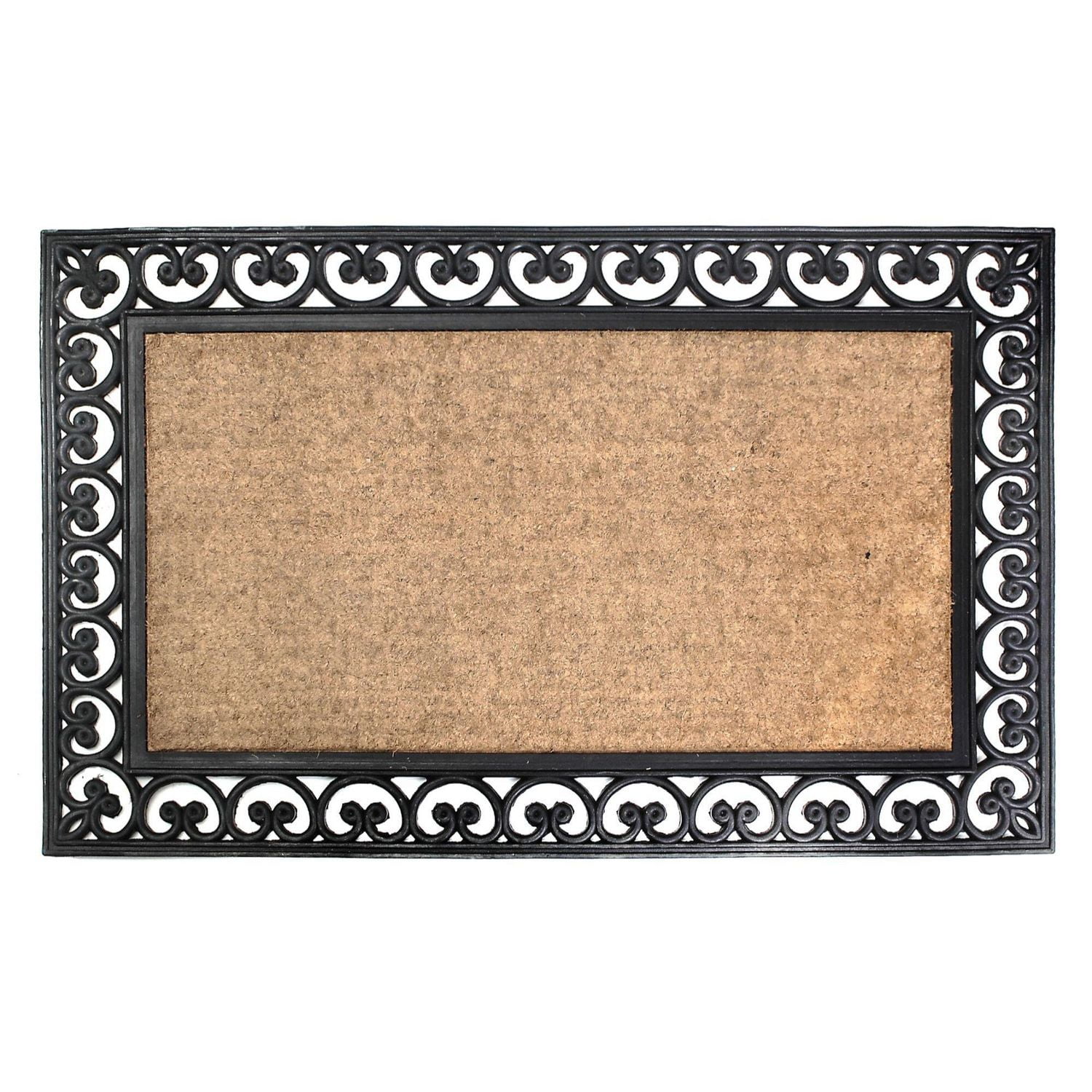 En caoutchouc et Coir Brosse Mat (Rect - Natural) (30 X 48)