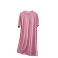 thumbnail image 1 of Timegard Chemises de Nuit pour Femmes à Manches Courtes, Col Ras du Cou, Robe de Nuit Décontractée avec Soutien-Gorge Intégré, 1 of 9