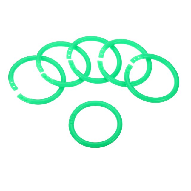 Unique Bargains 2' OD 1.6' ID Loose Leaf Rings Binder Ring, Green, 50 Count, 50 Pack