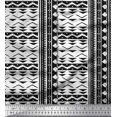 thumbnail image 1 of Soimoi Black Moss Georgette Fabric Square & Triangle Geometric Printed Craft Fabric by the Yard 44 Inch Wide, 1 of 3