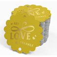 thumbnail image 4 of Inkdotpot Let Love Sparkle Wedding Bottle Tag Real Gold Foil Favor Hang Tags Pack Of 50, 4 of 6