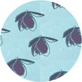 thumbnail image 1 of Ahgly Tapis d'Intérieur Lavable en Machine Carré Bleu Transitionnel, 3 Pieds Carré, 1 of 7