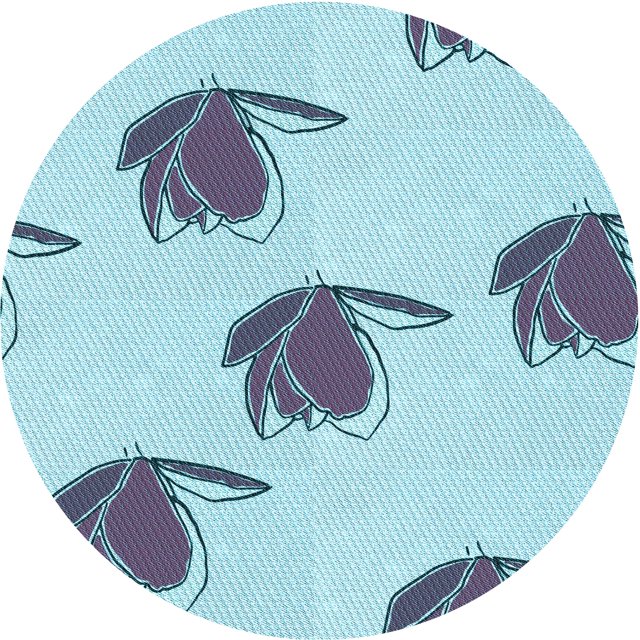 Ahgly Tapis d'Intérieur Lavable en Machine Carré Bleu Transitionnel, 3 Pieds Carré