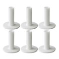 thumbnail image 1 of 6pcs Rubber Golf Tee Holder Tees for Indoor Practice & Driving Range Mats - White, 60mm, 1 of 7