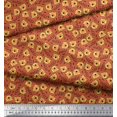 thumbnail image 3 of Soimoi Moss Georgette Fabric Text & Tiger Face Cartoon Print Fabric by The Yard 42 Inch Wide, 3 of 3