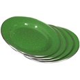 thumbnail image 2 of STANSPORT - Deluxe 24-Piece Enamel Tableware Set: Plates, Bowls, Mugs & Utensils (Green), 2 of 5