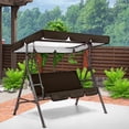 thumbnail image 5 of Housse de Remplacement pour Auvent de Balançoire d'Extérieur - Housse Supérieure Robuste, Imperméable et Coupe-Vent pour Balançoires de Patio 3 Places - Protection UV, Housse de Balançoire de Jardin Anti-Déchirure 76,7 Pouces x 49,2 Pouces pour Cour Arrière, Véranda, 5 of 5