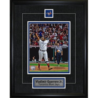 Vladimir Guerrero Jr. Framed 8x10 with Pin and Plate Toronto Blue Jays Celebration-V