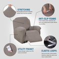 thumbnail image 2 of Super Stretch Recliner Couch Covers Chair Cover Form Fitted Non Slip Reclining Slipcovers for Standard Large Recliner, Soft Thick, 2 of 7
